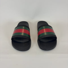 Gucci Striped Rubber Slides