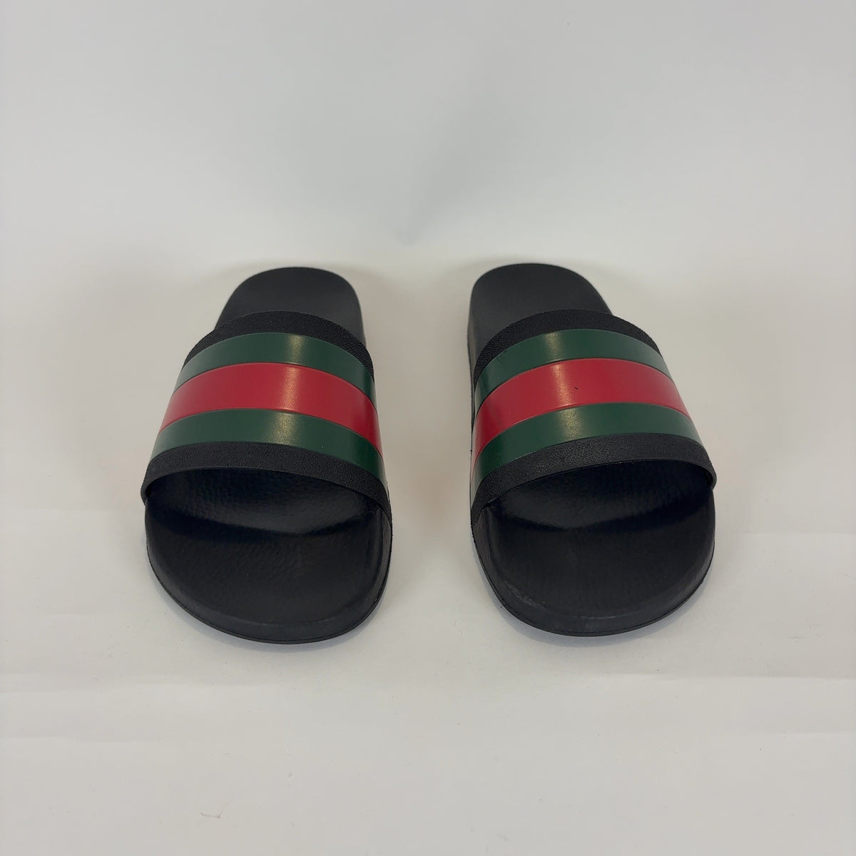 Gucci Striped Rubber Slides