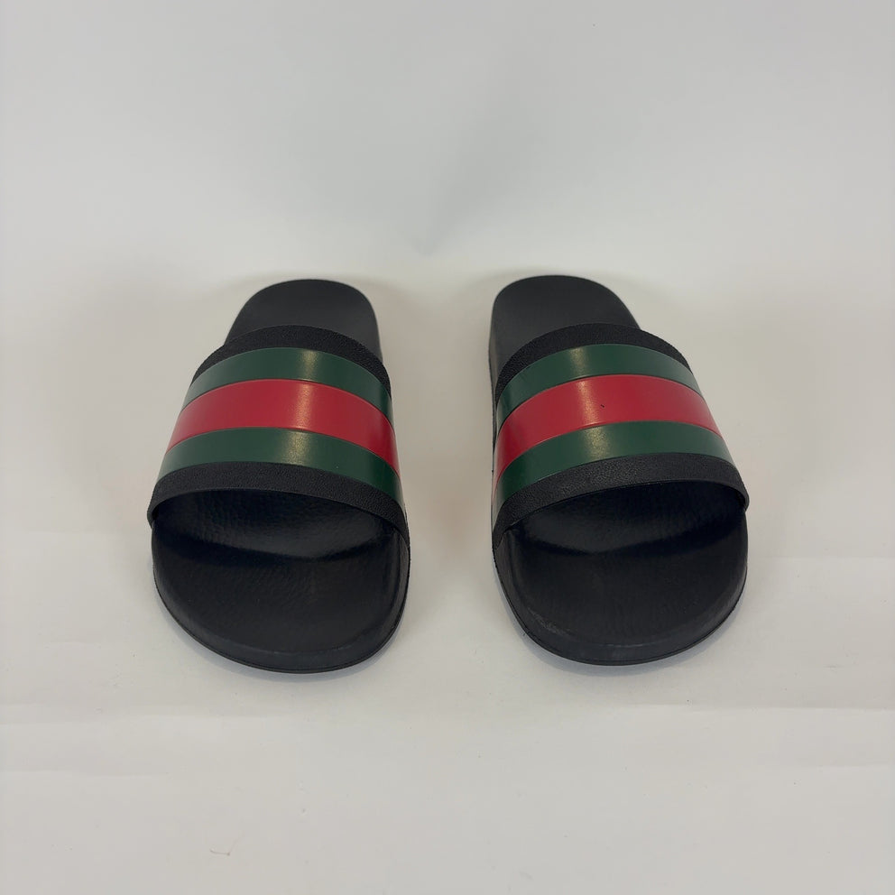 Gucci Striped Rubber Slides