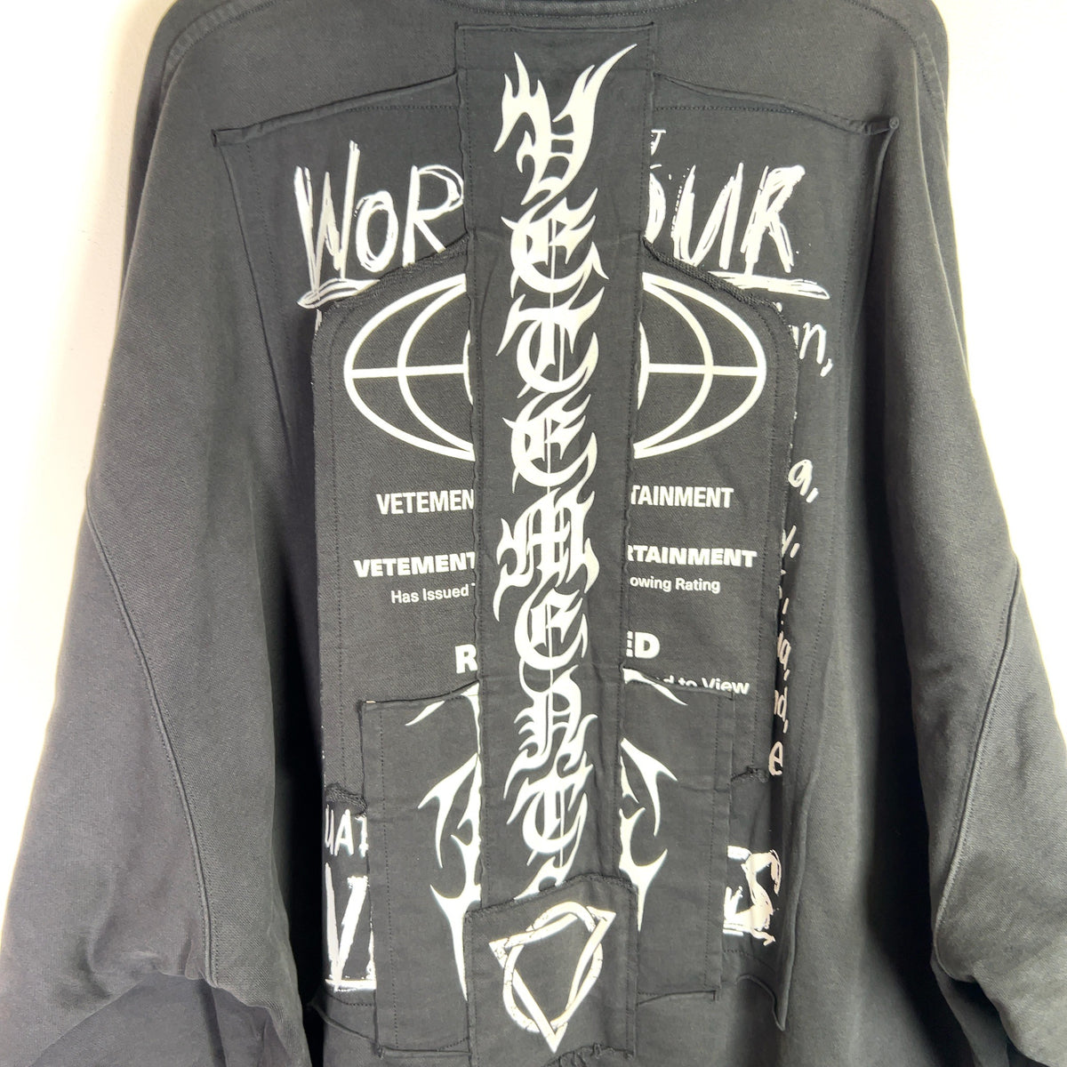 Vetements J'Adore Hardcore Patchwork Hoodie