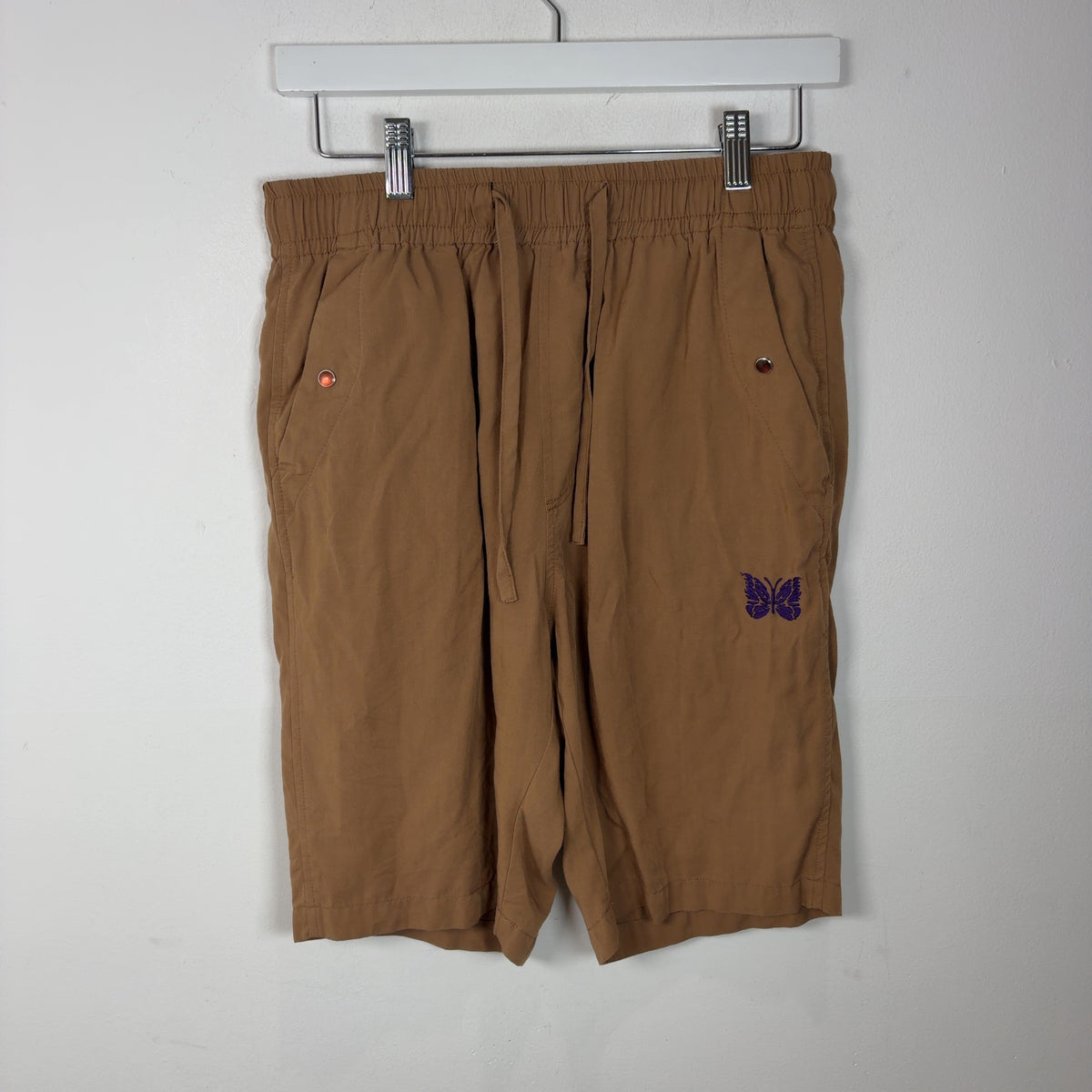 Needles Studded Butterfly Logo Shorts