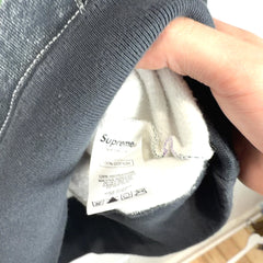 Supreme Striped Logo Pull-Over Hoodie