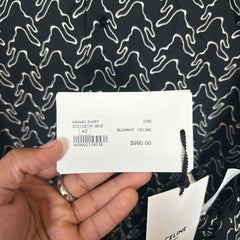 Celine Black Viscose Hawaiian Shirt Size L