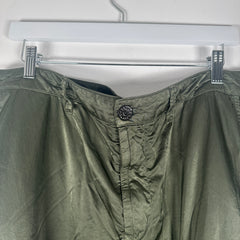 Stone Island Green Nylon Zipper Cargo Pants Size 36