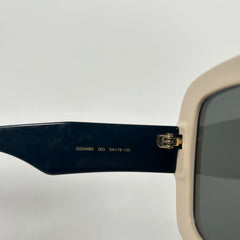 Gucci Black/White Acetate Square Sunglasses