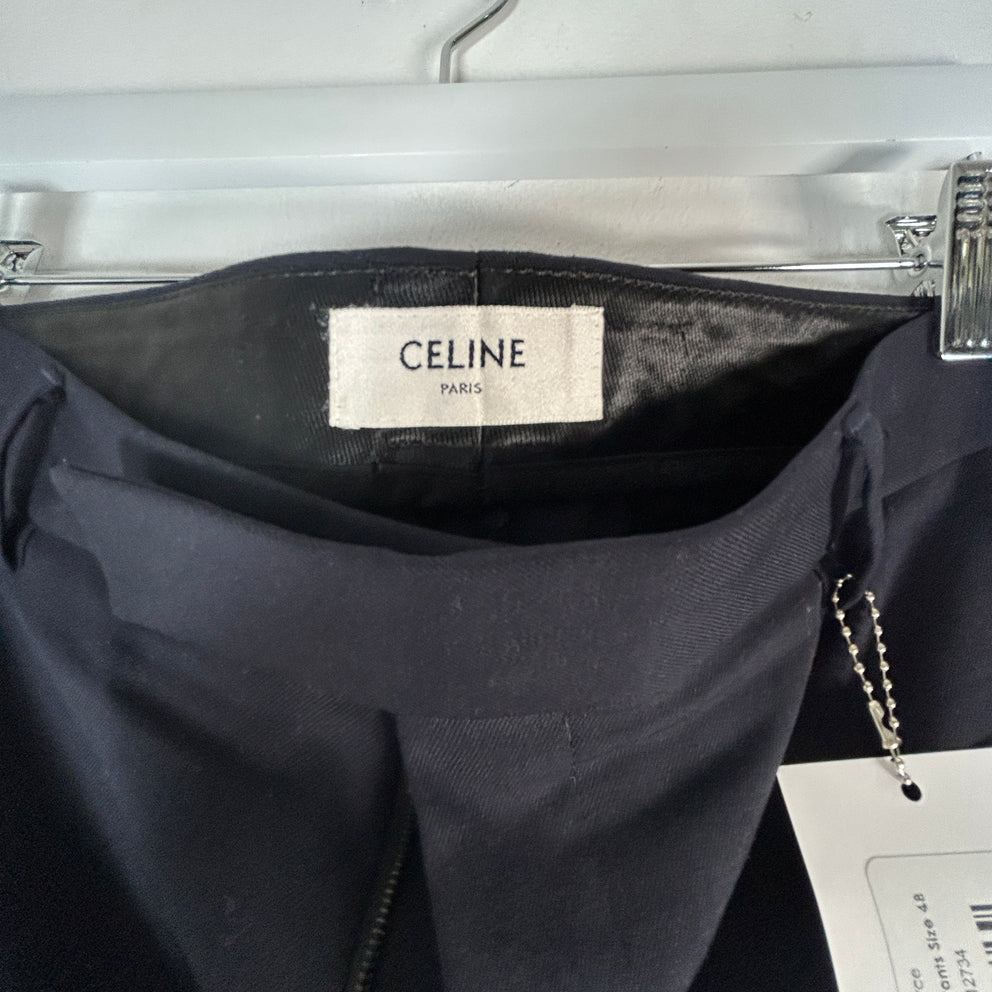 Celine Navy Wool Suit Pants Size 48