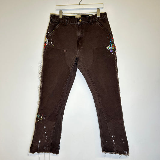 Gallery Dept Brown Flared Carpenter Pants Size 33