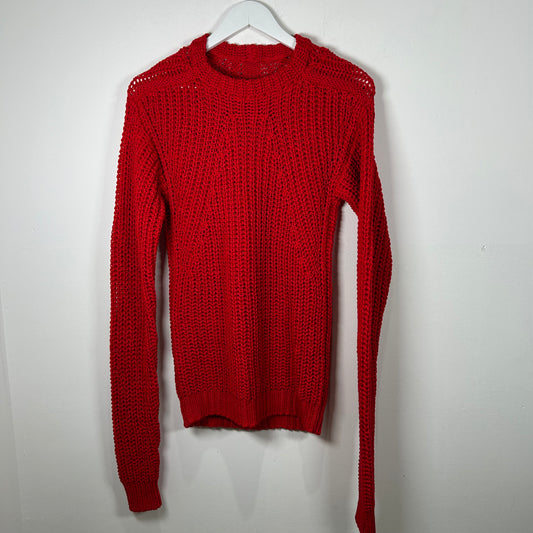 Rick Owens Walrus SS17 Red Knit Sweater Size S