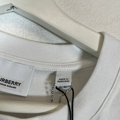 Burberry White Plant Logo T-Shirt Size L