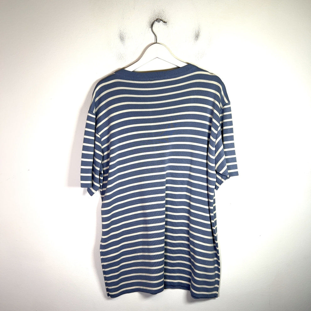 Dior SS21 Striped Logo Knit T-Shirt