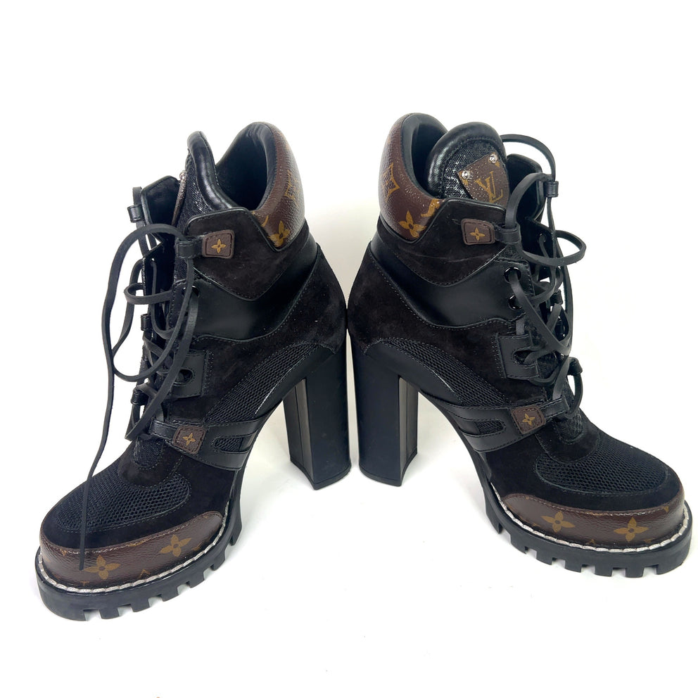 Louis Vuitton Monogram Star Trail Combat Boots
