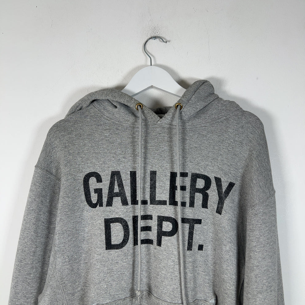 Gallery Dept Spell Out Logo Grey Hoodie