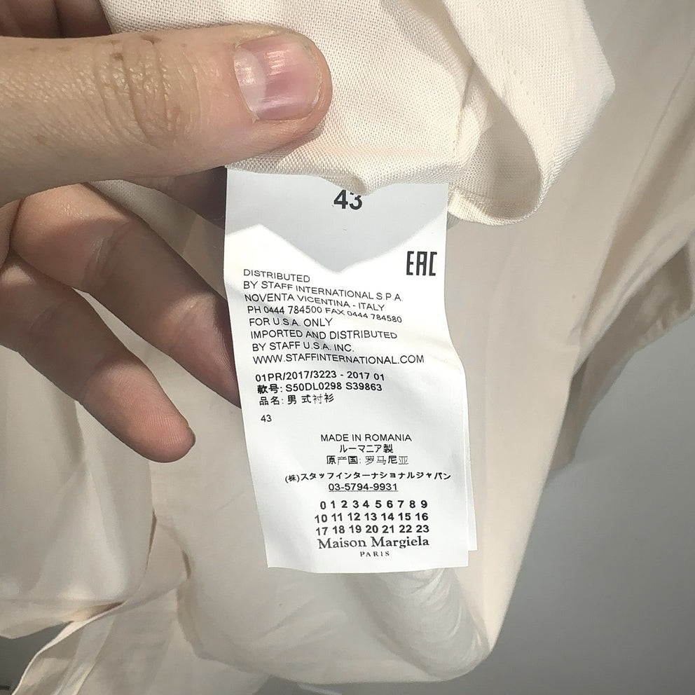 Maison Margiela White Button Up Shirt Size M
