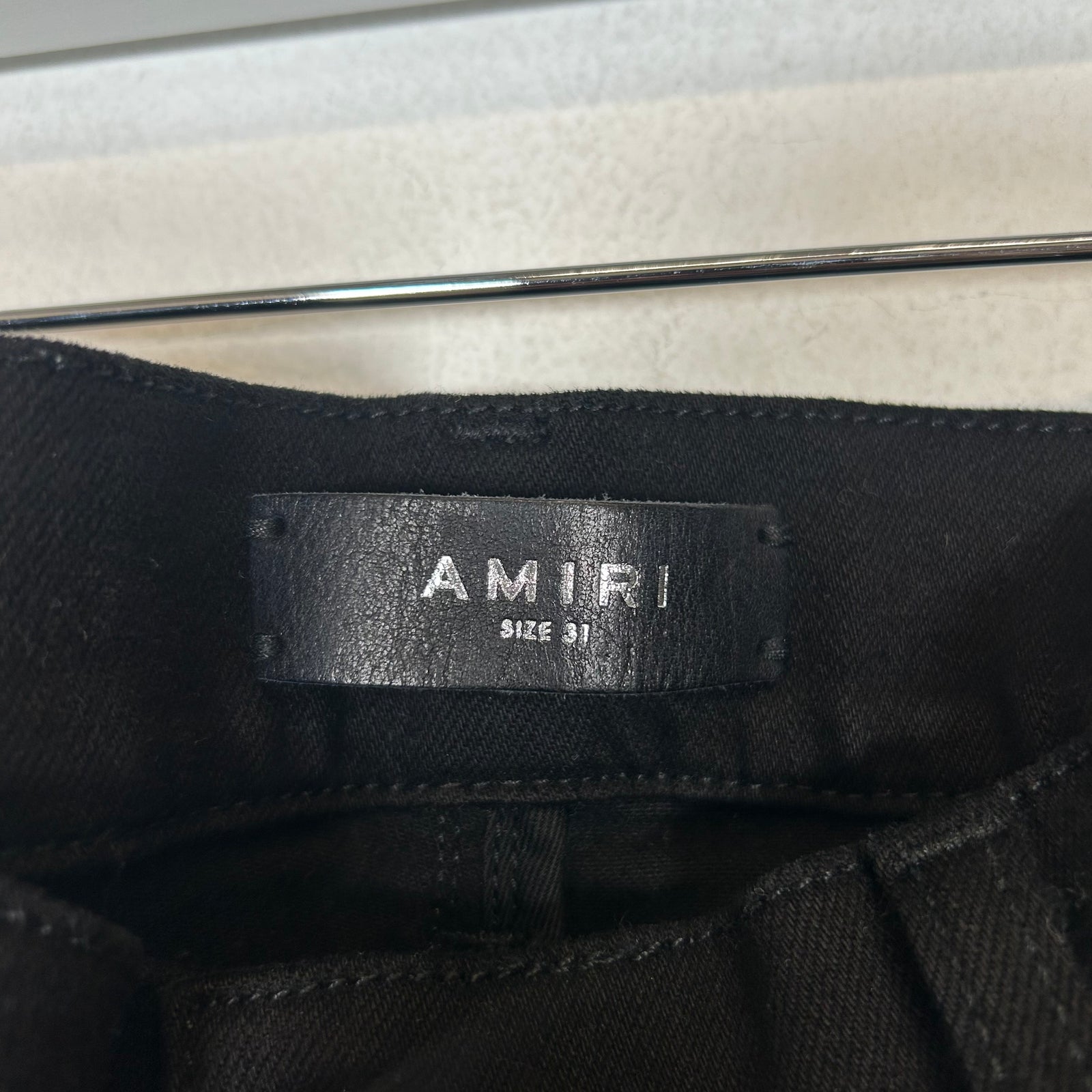 Amiri Black Distressed Skinny Jeans Size 31