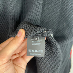 Raf Simons 'R' Heavy Knit Cropped Sweater