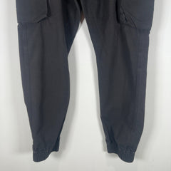 Rick Owens Black Cargo Pocket Drop Crotch Jogger Pant Size XL