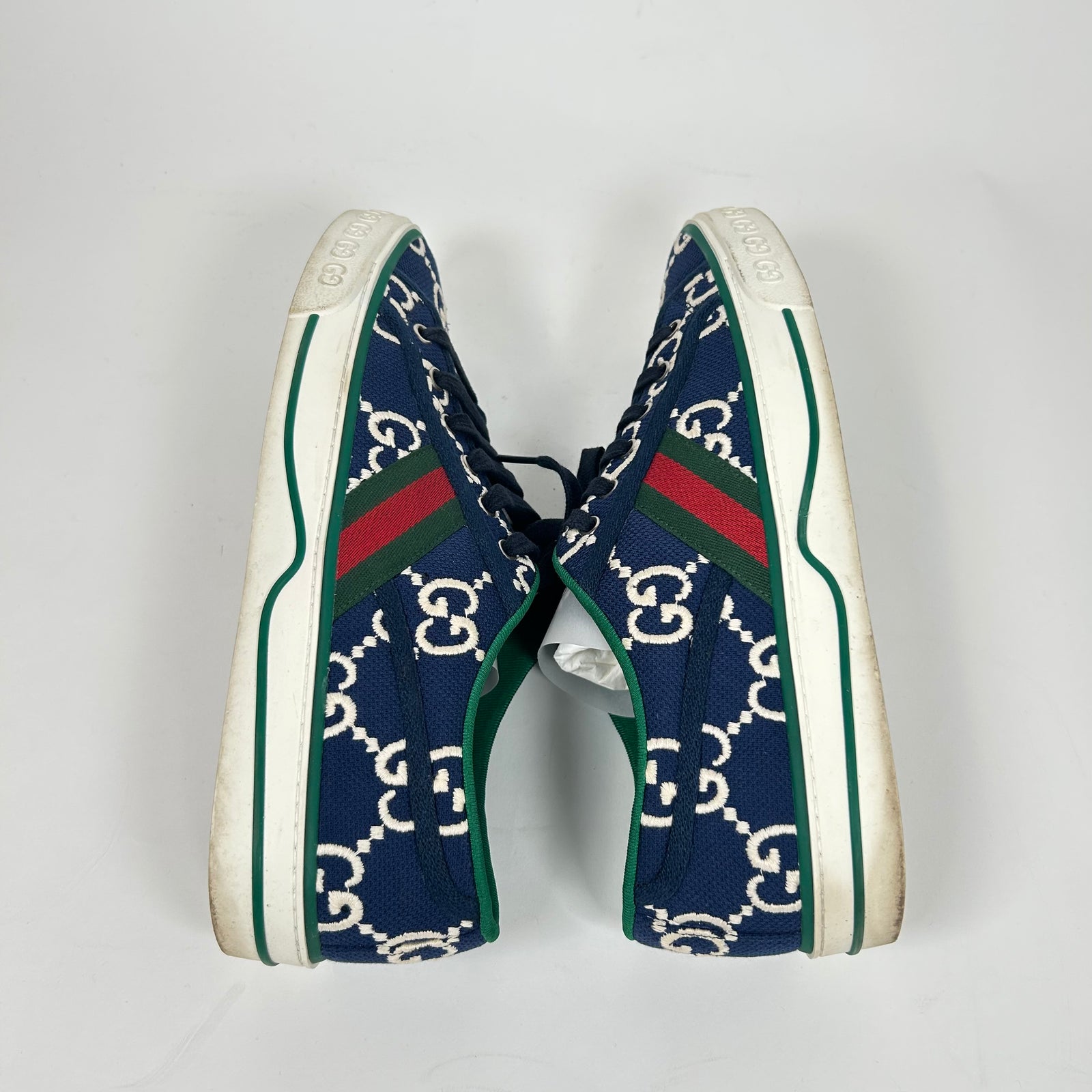 Gucci Dark Blue Tennis 1977 Low Top Sneaker Size GG 9