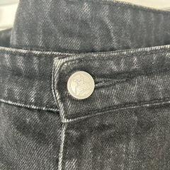 Basketcase Flare Black Denim Jeans Size 38