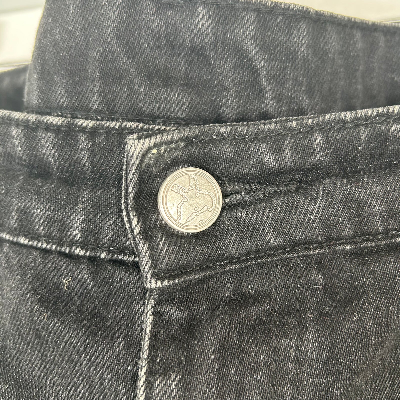 Basketcase Flare Black Denim Jeans Size 38