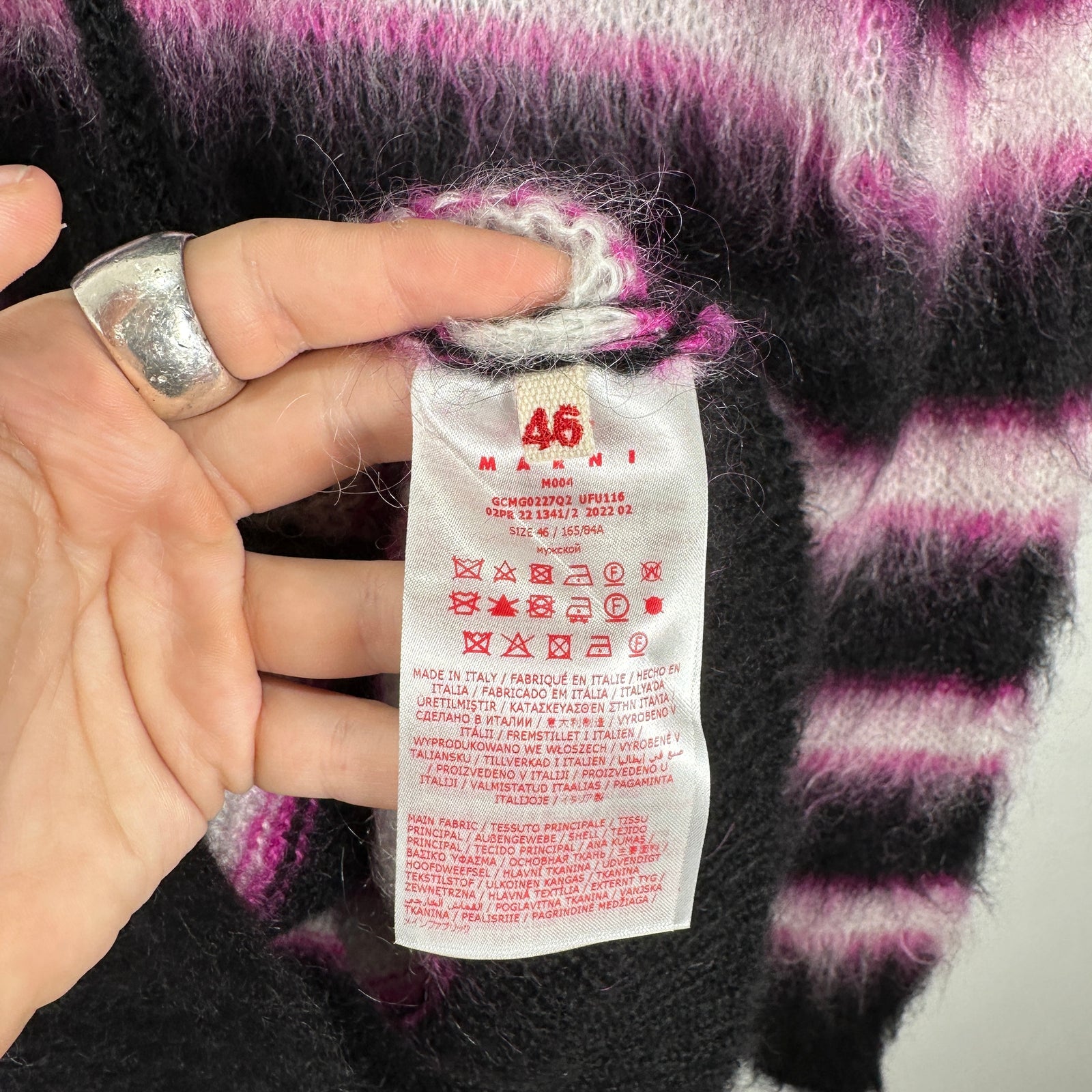 Marni Hooded Fuzzy Wuzzy Sweater Size M