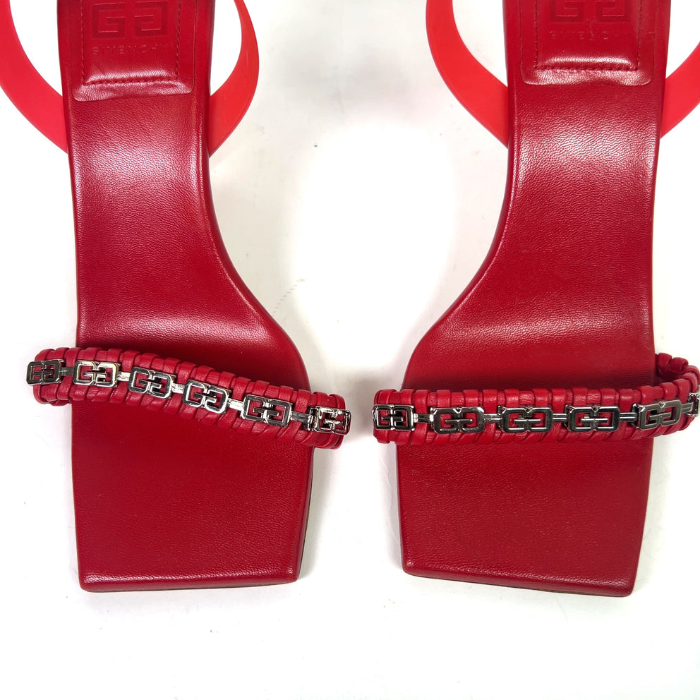 Givenchy Red 4G Slingback Sandal