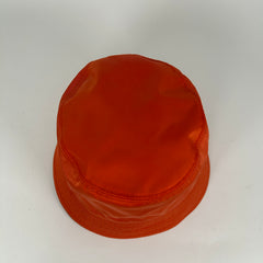 Prada Orange Nylon Logo Bucket Hat Size M