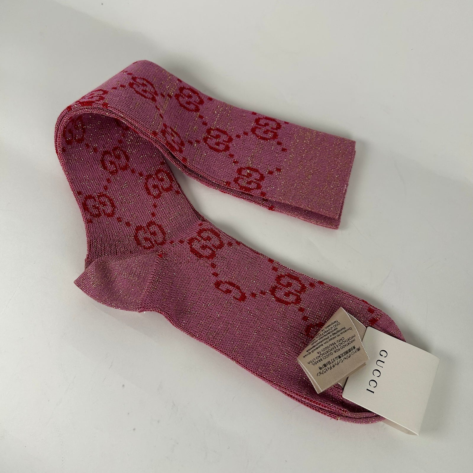 Gucci Pink Monogram Socks