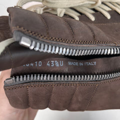 Rick Owens Cargobasket Brown Leather Size 43.5