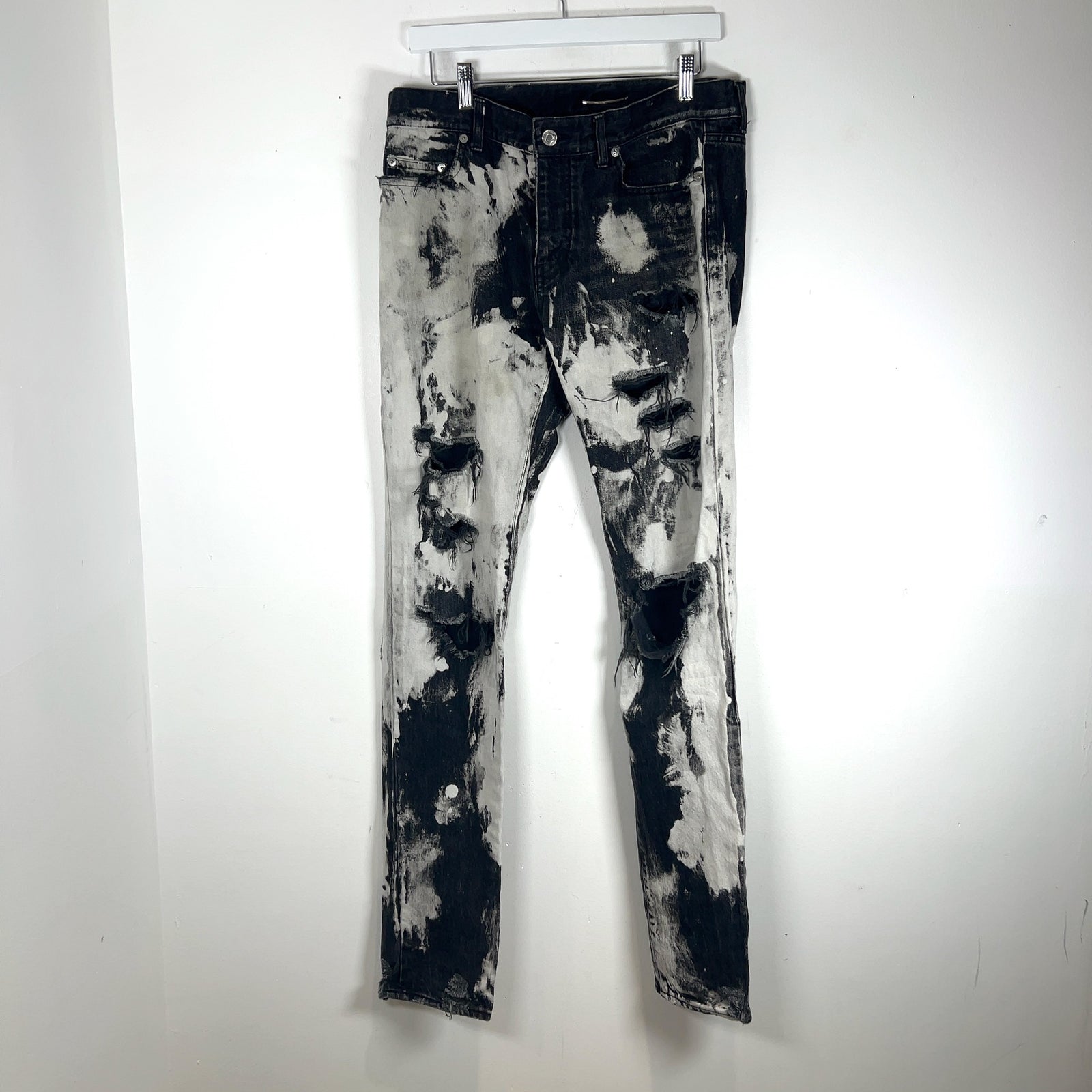 Saint Laurent SS16 'Surf Sound' Bleached Denim Jeans