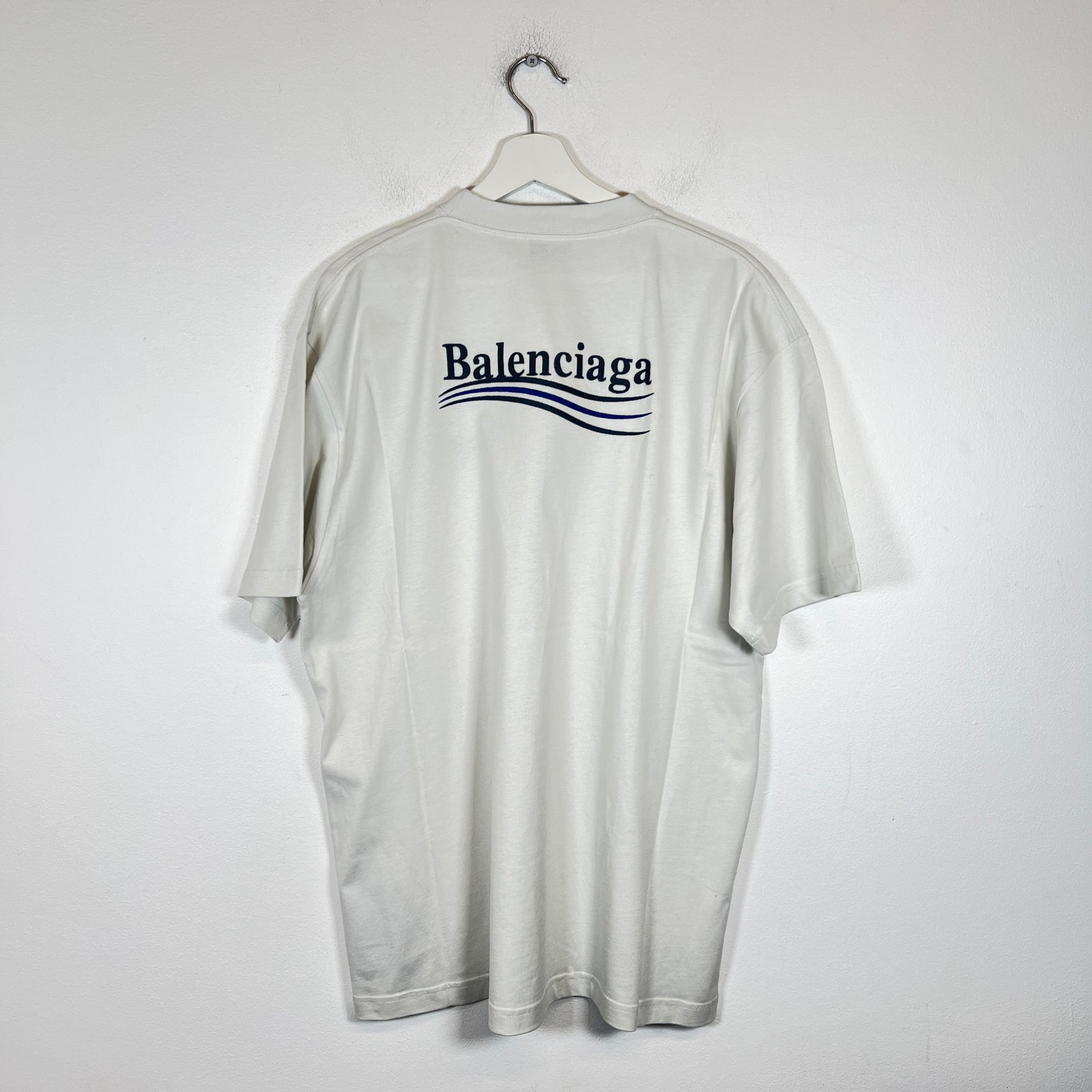 Balenciaga White Campaign Logo T-Shirt Size S