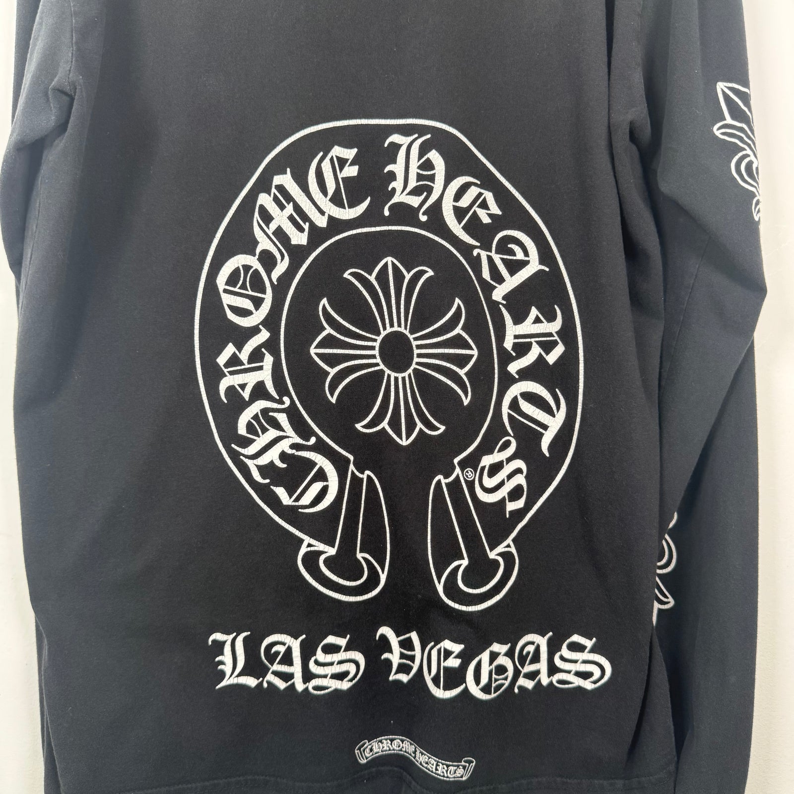 Chrome Hearts Las Vegas Horseshoe Floral Black Longsleeve Size XL