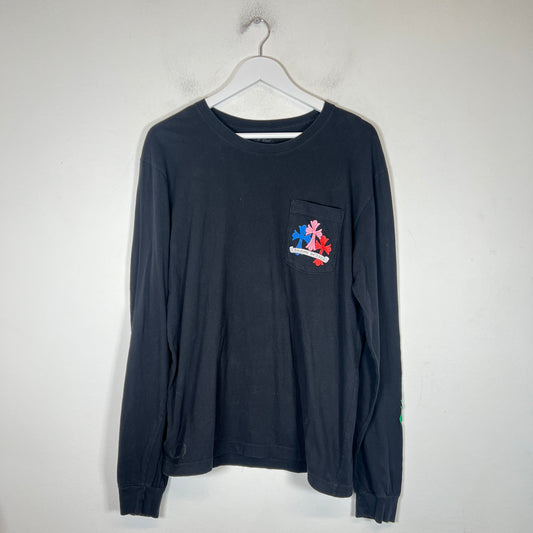 Chrome Hearts Black Multi Color Cemetery Cross Longsleeve Size L