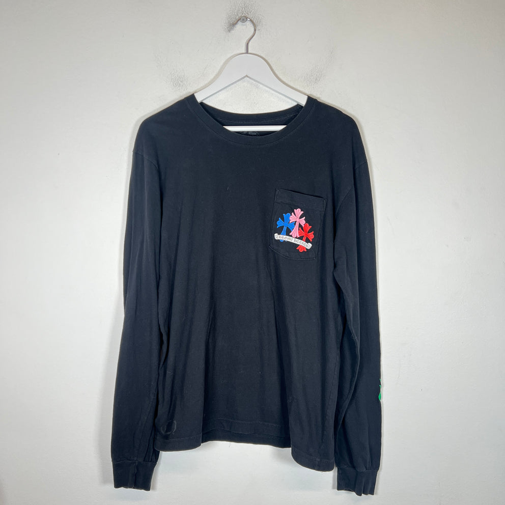 Chrome Hearts Black Multi Color Cemetery Cross Longsleeve Size L