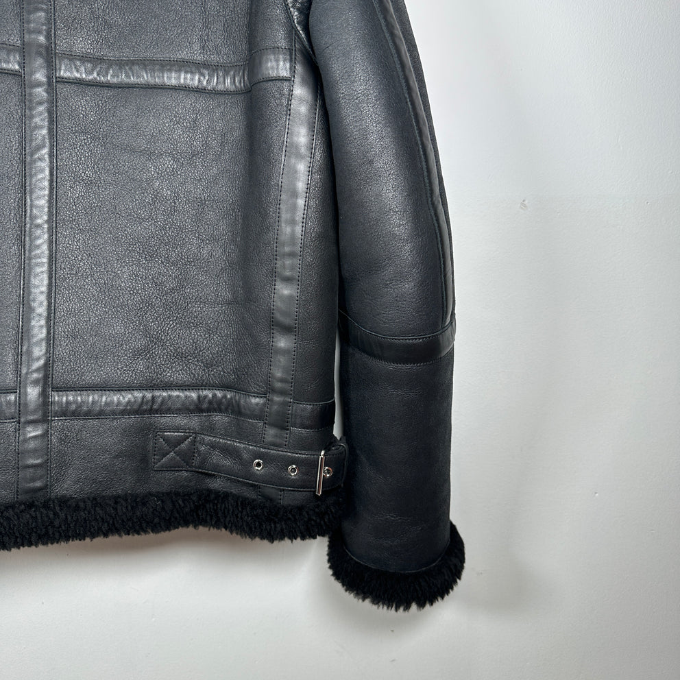 Acne Sherling Flight Jacket Size 48