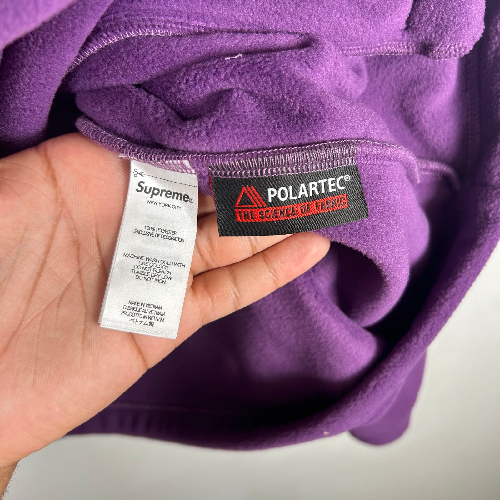 Supreme Purple Polar Fleece Half Zip Pullover Size M
