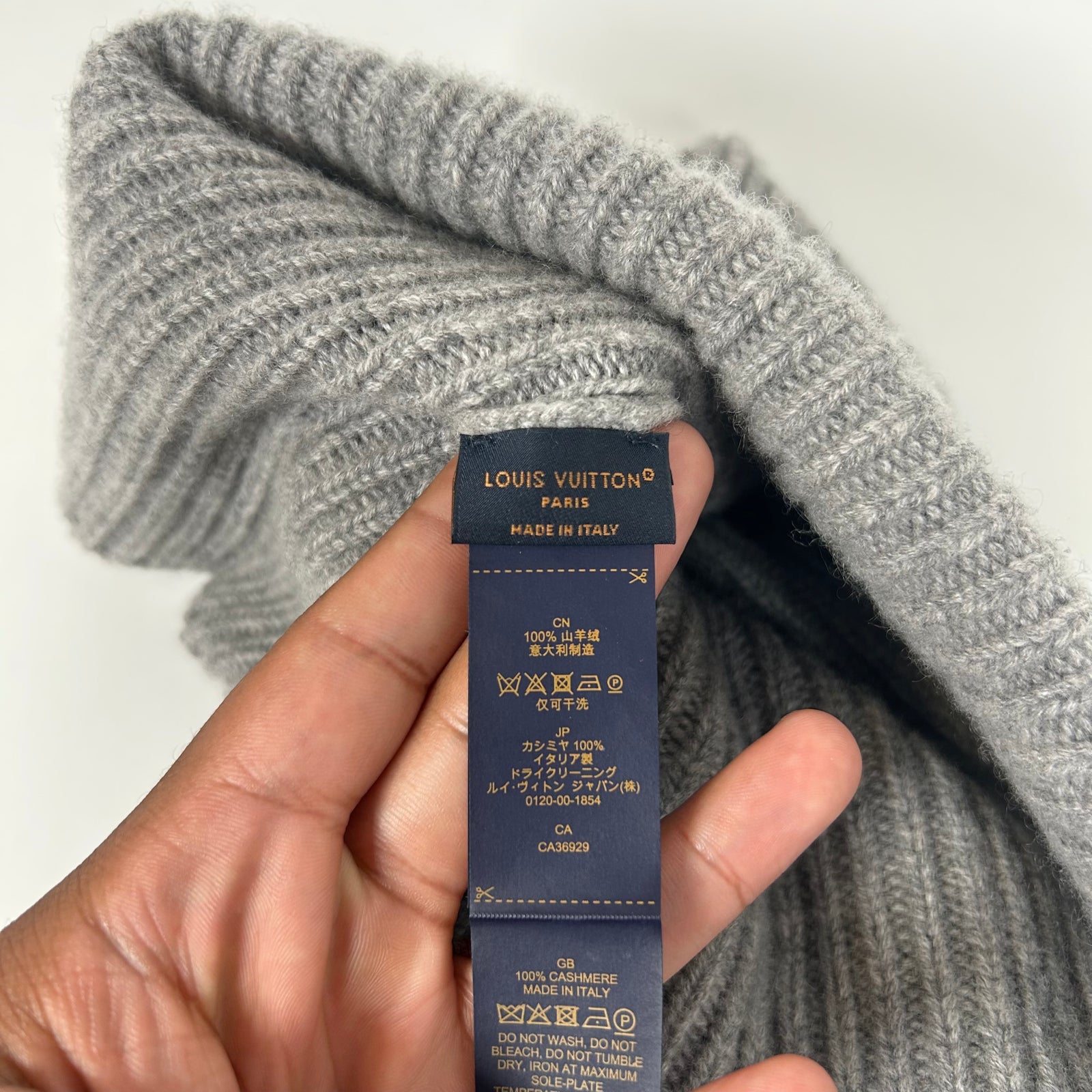 Louis Vuitton Grey Spark LV Beanie