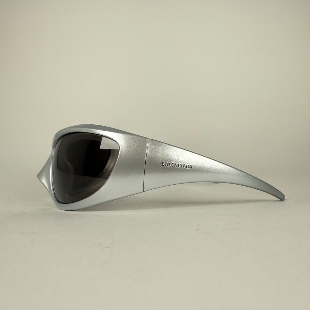 Balenciaga Silver Cat Skin Sunglasses