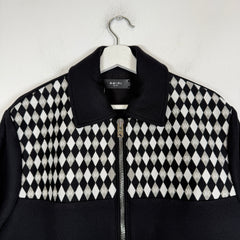 Amiri Black Embroidered Diamond MA Work Jacket Size 50