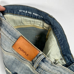 Purple Lightwash Blue Denim Jeans Size 32