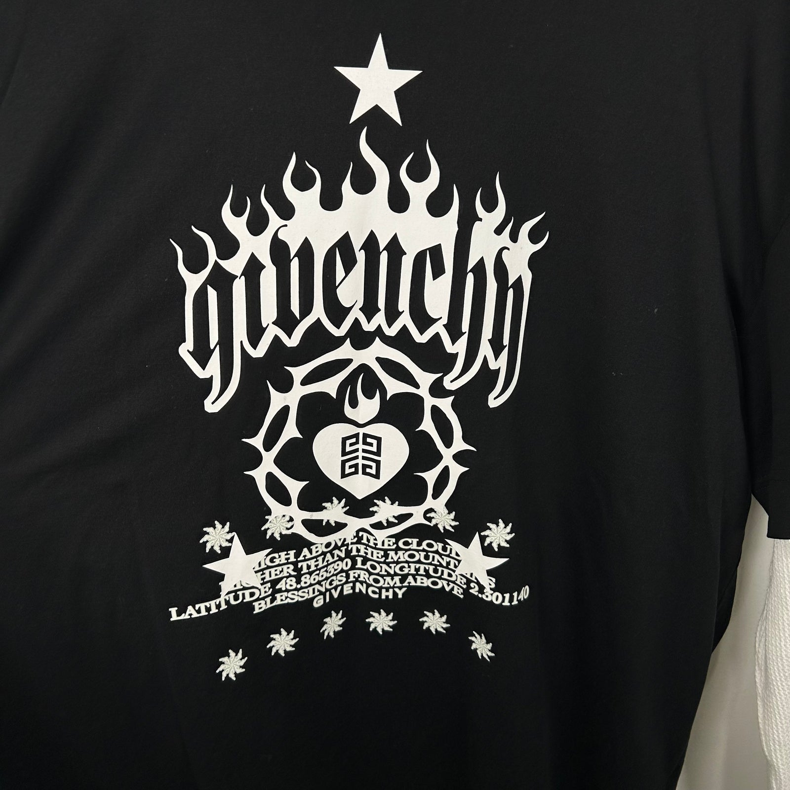 Givenchy Graphic Logo Layered Thermal Longsleeve T-Shirt Size XL