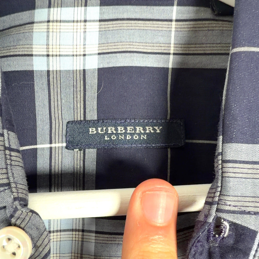 Burberry Plaid Button-Up Shirt