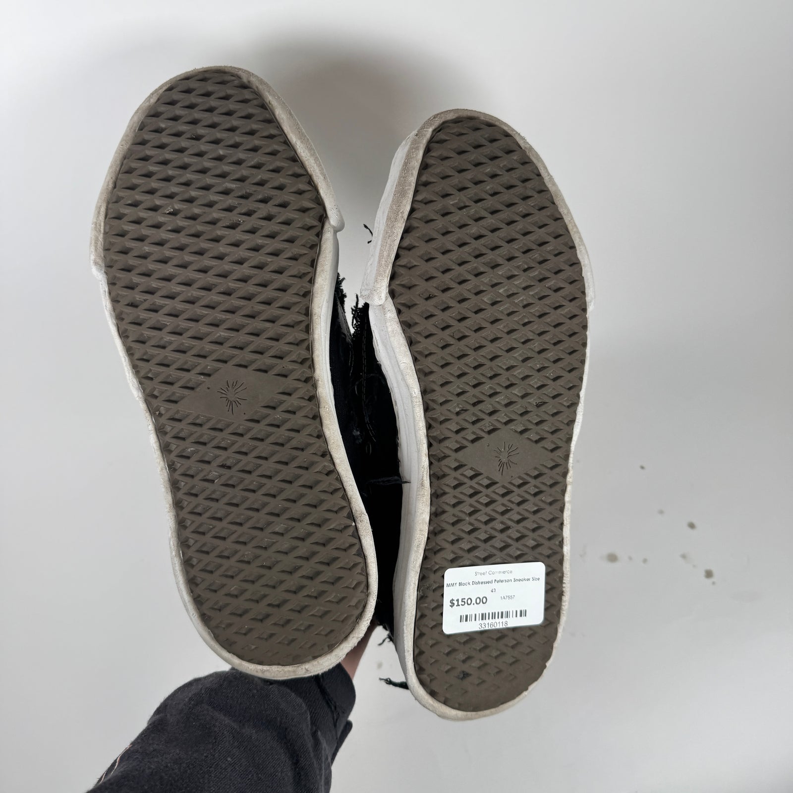 MMY Black Distressed Peterson Sneaker Size 43