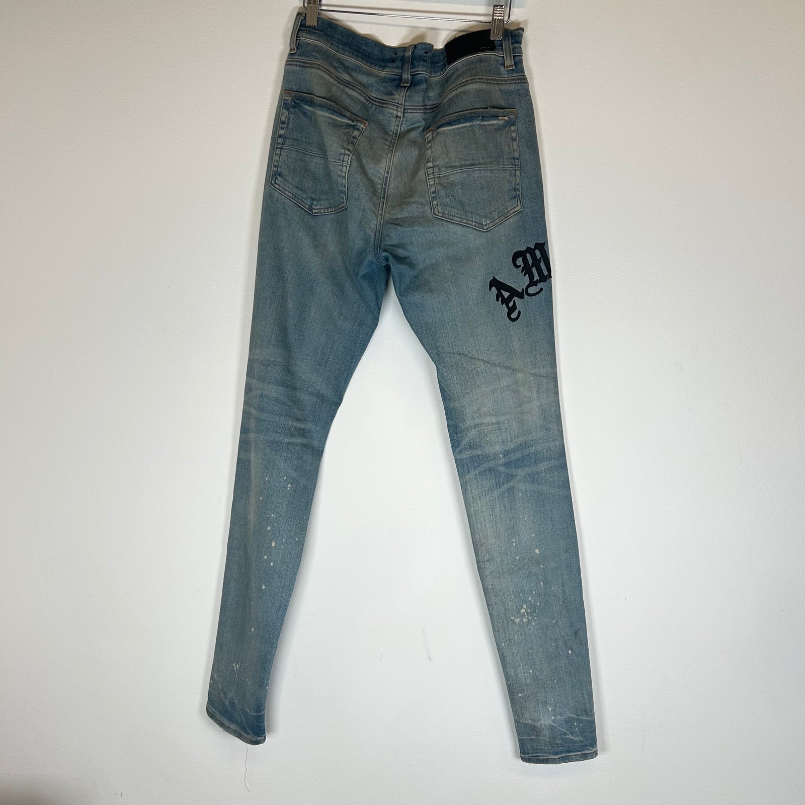 Amiri Black Thigh Logo MX-1 Size 32