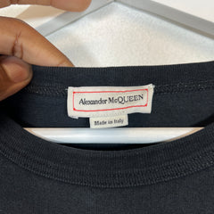 Alexander McQueen Black/White Skull Logo T-shirt Size XL