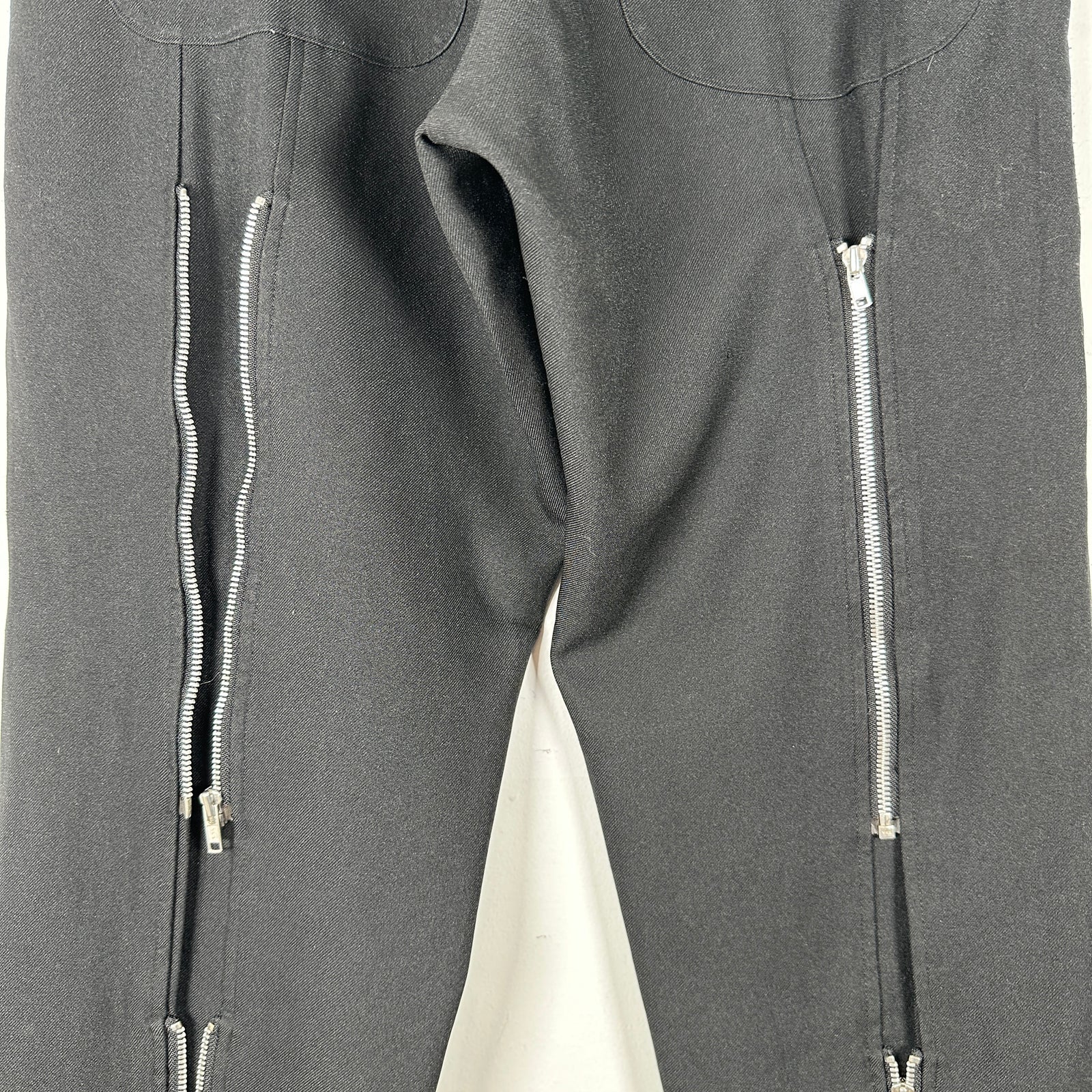 CDG Black Back Zipper Pants Size S