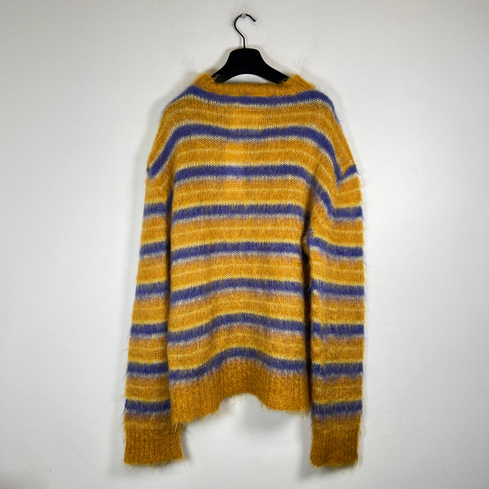 Marni Yellow Fuzzy Wuzzy Mohair Sweater Size 50