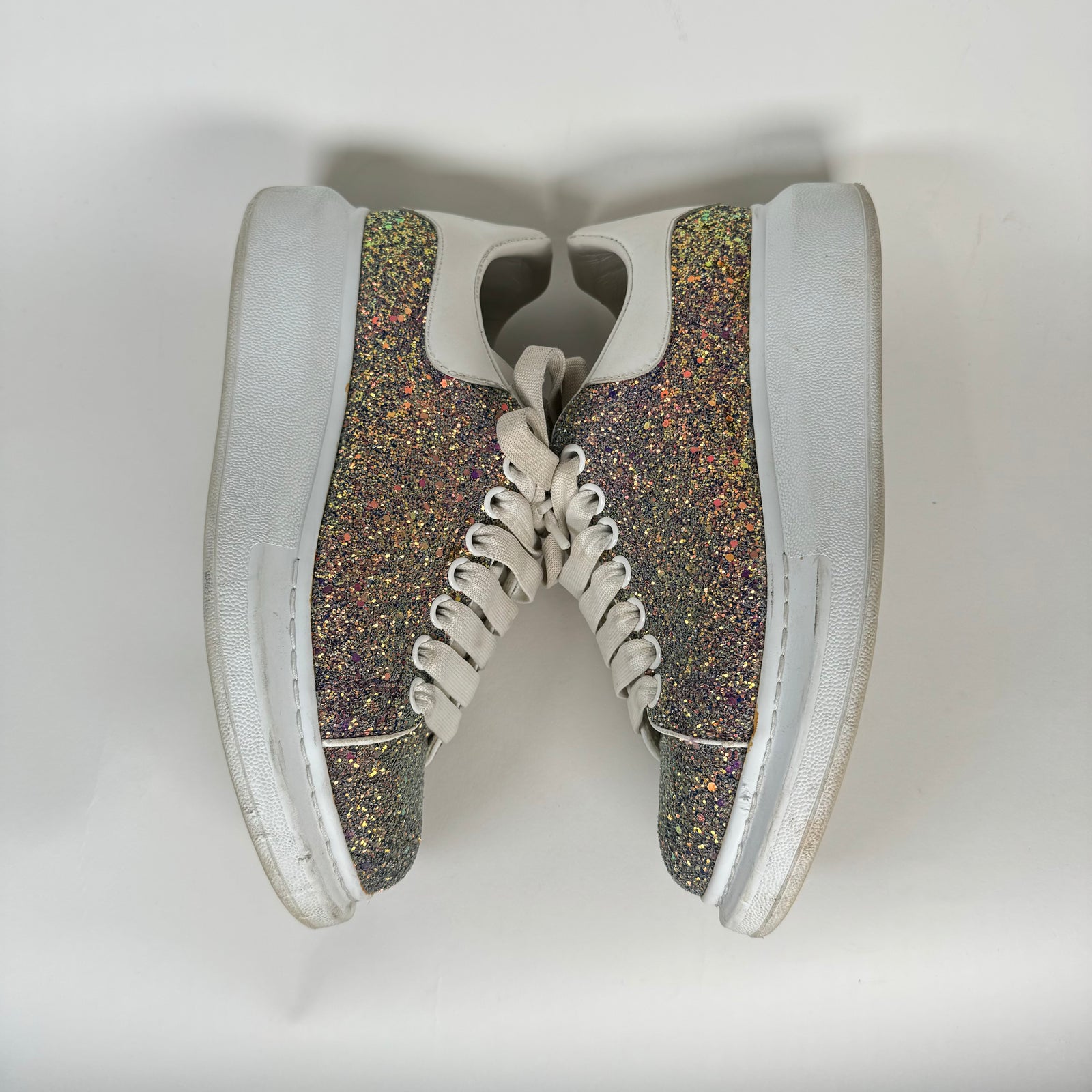 Alexander McQueen Multicolor Glitter Sneakers Size 38