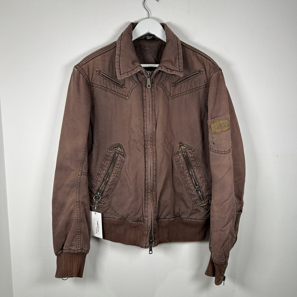 Diesel Western Flight Style Bomber Jacket Size L