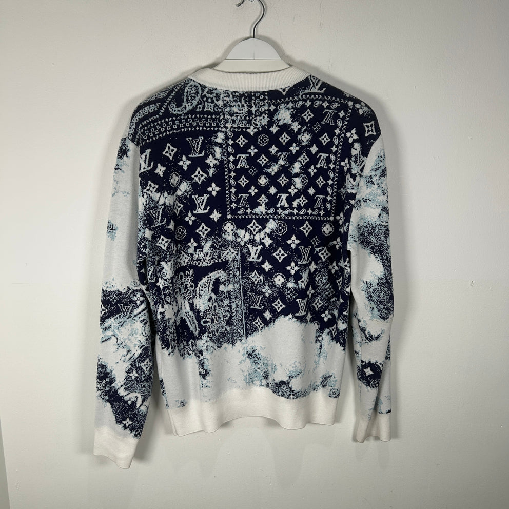 Louis Vuitton Monogram Bandana Intarsia Knit Crewneck Size S