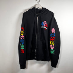 Chrome Hearts Multi Color Cemetery Zip Up Hoodie Size M